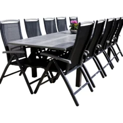 Matgrupp Venture Home Aleyna 224/324 med 10 Stolar