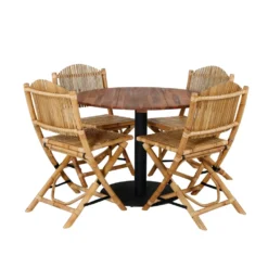 Matgrupp Venture Home Canne med 4 Cave Matstolar