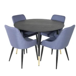 Matgrupp Venture Home Dipp Ø115 cm med 4 Plaza Stolar