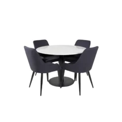 Matgrupp Venture Home Estelle med 4 Plake Fåtöljer PolyEstelletyg
