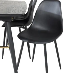 Matgrupp Venture Home Guld med 6 Pop Stolar