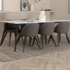 Matgrupp Venture Home Jolie med 6 Valentina Stitcthes Stolar Mikrofiber