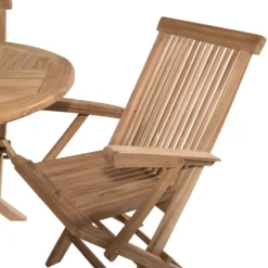 Matgrupp Venture Home Kiara Ø 120 med 4 Stolar Med Armstöd