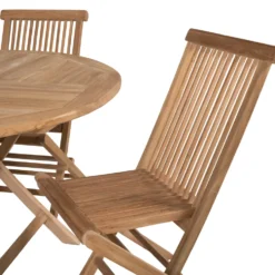 Matgrupp Venture Home Kiara Ø 120 med 4 Stolar Utan Armstöd