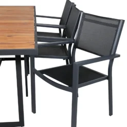 Matgrupp Venture Home King med 6 Curz Stapelbara Matstolar