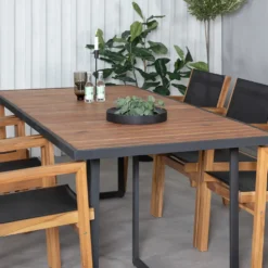Matgrupp Venture Home King med 6 Veni Stapelbara Matstolar