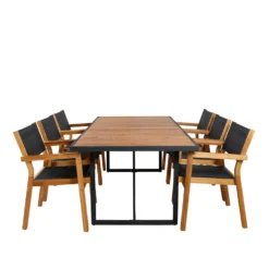 Matgrupp Venture Home King med 6 Veni Stapelbara Matstolar