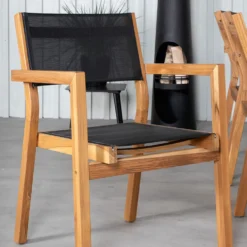 Matgrupp Venture Home King med 6 Veni Stapelbara Matstolar
