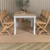 Matgrupp Venture Home Mendi med 6 Cane Stolar