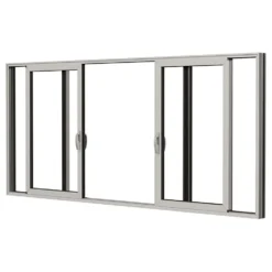 Parskjutdörr NorDan HelAlu Aluminium 4-Delad Enkelspår