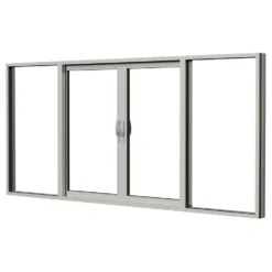 Parskjutdörr NorDan HelAlu Aluminium 4-Delad Enkelspår