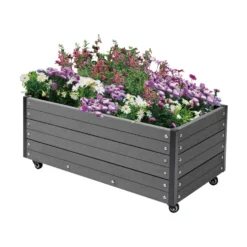 Planteringslåda HORTUS Komposit med Hjul, 25 mm