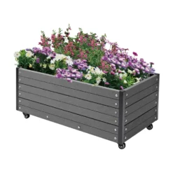 Planteringslåda HORTUS Komposit med Hjul, 25 mm
