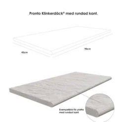 Poolkant/trappsteg Pronto Klinkerdäck Lava Vesuvio 45x90 cm