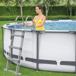 Poolpaket Bestway Steel Pro Max Ø3,66m 100cm Stålramspool Ovanmark med Filterpump