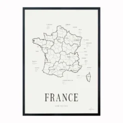 Poster Corkframes Vinkarta Frankrike