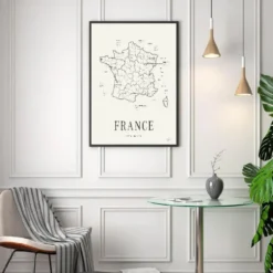 Poster Corkframes Vinkarta Frankrike