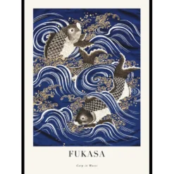 Poster Gallerix Carp In Waves Fukasa