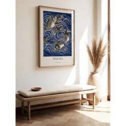 Poster Gallerix Carp In Waves Fukasa