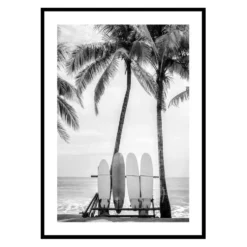 Poster Gallerix Surfing Boards On Beach