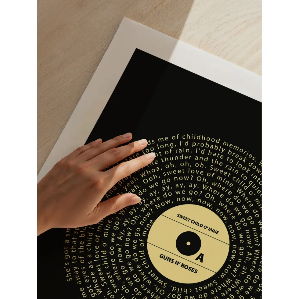 Poster Gallerix Sweet Child O Mine Vinyl By Guns N Roses