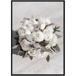 Poster Gallerix White Peonies