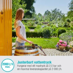 Pump Gardena för Regnvattentunna 2000/2 18V P4A Set (2,5Ah batteri + standardladdare)