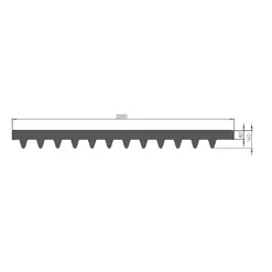 Rabattkant Skotte Garden Corten 16x200 cm