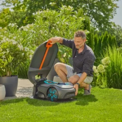 Robotgräsklippare Gardena Smart Sileno Free 800 Utan Slinga Paket Med Robothus & Antikollisionsradar