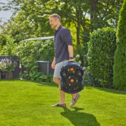 Robotgräsklippare Gardena Smart Sileno Free 800 Utan Slinga Paket Med Robothus & Antikollisionsradar