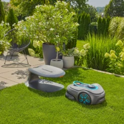 Robotgräsklippare Gardena Smart Sileno Free 800 Utan Slinga Paket Med Robothus & Antikollisionsradar