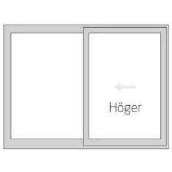 Skjutdörr NorDan NTech Aluminium 2-Delad