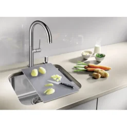 Skärbräda Blanco Silverfärgat Glas 435 x 240 mm
