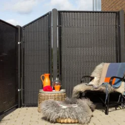 Skärm PLUS Trend 55x170/140 cm Svart