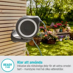 Slangbox Gardena RollUp S 15 m Vit