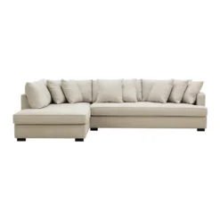 Soffa Scandinavian Choice Rossita 4-sits L-Formad Djup Schäslongsoffa med Hel Dyna