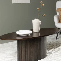 Soffbord Venture Home Bianca Mörkbrun Ovalt Vardagsrumsbord