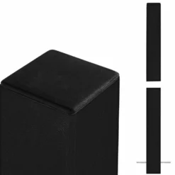 Stålstolpe PLUS för Nedgjutning Svart 268 cm
