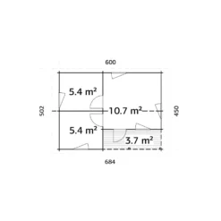 Stuga Palmako Sandra 21,5+3,7 m2