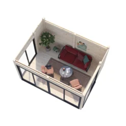 Stuga Palmako Serena 13,4 m² Set 2 Slide Plus (inv. 12,6 m²)