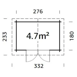 Stuga Palmako Valentine 5,0 m2