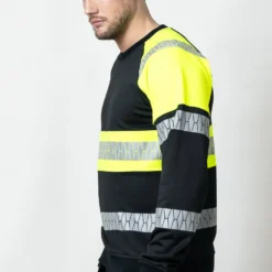 Sweatshirt Jobman Varsel Svart/Gul V