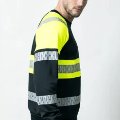 Sweatshirt Jobman Varsel Svart/Gul V