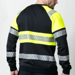Sweatshirt Jobman Varsel Svart/Gul V