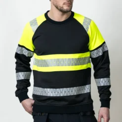 Sweatshirt Jobman Varsel Svart/Gul V