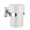 Tandborstglas Smedbo Ice OK343P Krom/Vitt Porslin