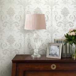 Tapet Laura Ashley Josette Dove Gra & Vit
