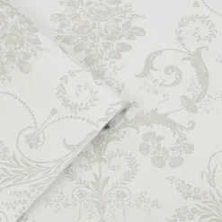 Tapet Laura Ashley Josette Dove Gra & Vit