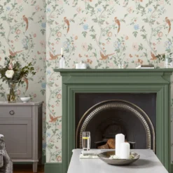 Tapet Laura Ashley Summer Palace Sage / Apricot 120133