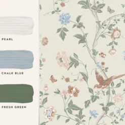 Tapet Laura Ashley Summer Palace Sage / Apricot 120133